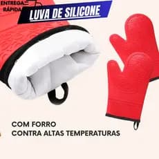 Luva Térmica Silicone para Cozinha Alta Proteção + Brinde Surpresa