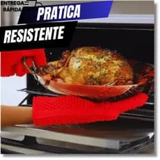 Luva de Silicone Térmica para Cozinha Antiderrapante + Brinde