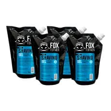REFIL SHAVING GEL 1KG - FOX FOR MEN - 4 UNIDADES