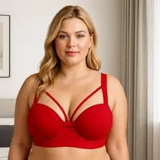 Sutiã Plus Size Bojão Tiras Terra e Mar Soutien Reforçado Strappy