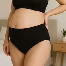 Kit Calcinha GESTANTE Cintura Alta Pós Parto Confortável Tanga Grande Cós Alto M ao 56 Thamires