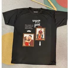 Camiseta Personalizada Super Pai com Foto Camisa Dia dos Pais Presente Criativo