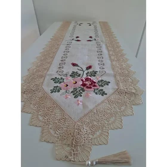 Trilho Caminho De Mesa Premium Luxo Para 6 ou 8 Lugares 1,80x0,40cm
