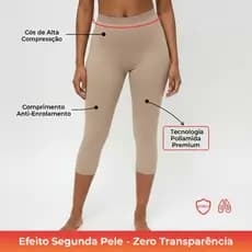 Calça Capri Segunda Pele de Poliamida Evita Transparências Previne Assaduras