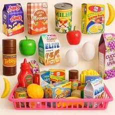 Kit Brinquedos Infantil Mercadinho Menina Menino 13 Pçs Comidinhas Brinquedo  Cozinha Infantil