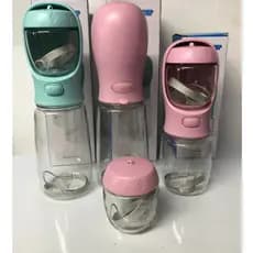 Garrafa Portátil 2 em 1 com Pote de Ração e Alça – Bebedouro de Água para Pets em Passeios Cachorros e Gatos LR-0260