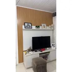 Placa Ripado MDF Revestimento Decorativo 45x11cm Painel De Parede Autocolante Várias Quantidades