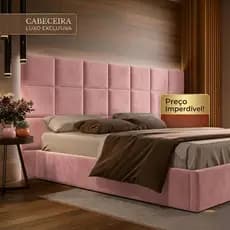 Kit Até 16 Placas Cabeceira de Cama Adesiva Estofada Modulada Box Solteiro Casal Queen King 40x30
