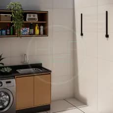 Varal De Parede Retrátil Dobrável Aço Reforçado 20 Metro Reforçado Lavanderia Apartamento Casa Roupa
