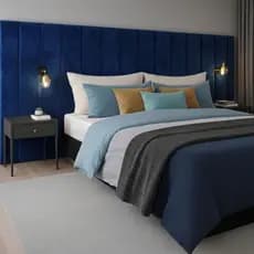 Cabeceira Com Fita Adesiva 100x20 Casal Solteiro Queen King Modulo Estofado Aveludado Luxo Moderno