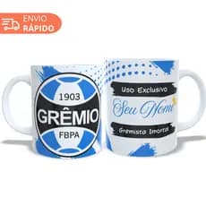 Caneca Grêmio Presente Seu Nome Personalizada