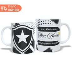 Caneca Botafogo Presente Seu Nome Personalizada
