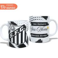 Caneca Santos Presente Seu Nome Personalizada