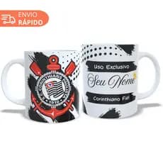Caneca Corinthians Presente Seu Nome Personalizada