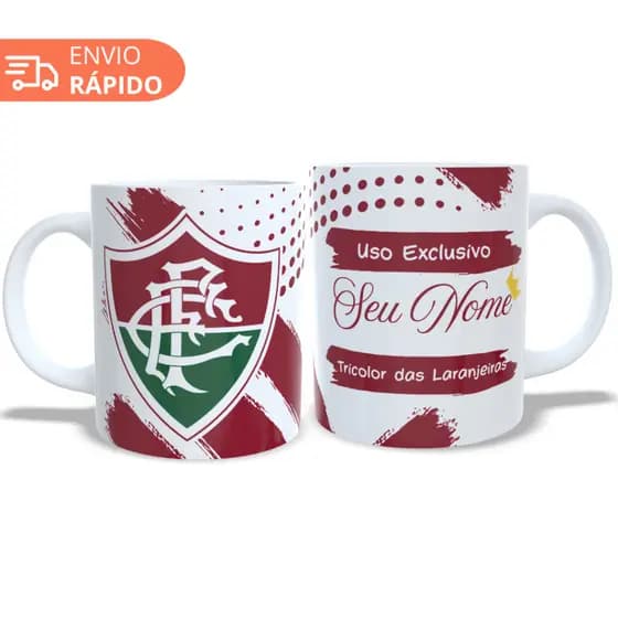 Caneca Fluminense Presente Seu Nome Personalizada