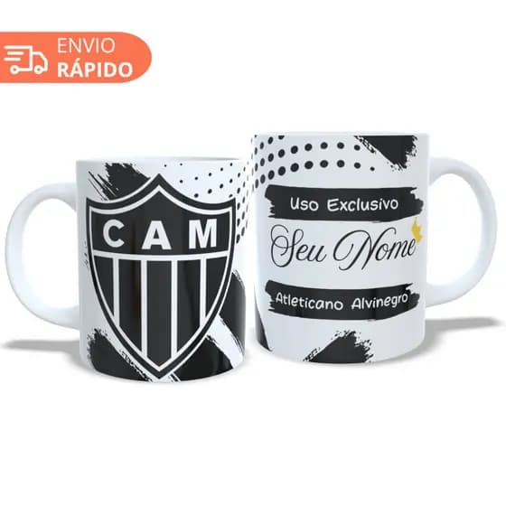 Caneca Atlético-MG Presente Seu Nome Personalizada
