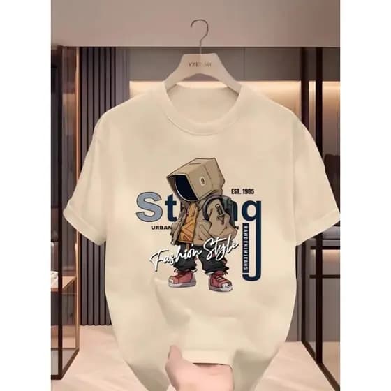 Camiseta Infantil Masculino Blusa Estampada Algodão Premium Fashion Style Gola Redonda Casual Basica