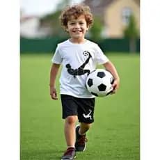 Kit Infantil Camiseta e Short Futebol Menino Look Estiloso Verão