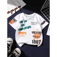 Camiseta Masculina Algodão Infantil Para Criança Menino Estampada Modinha Streetwear Lançamento