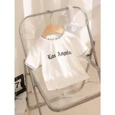 Camiseta Streetwear Infantil Basica 100% Algodão Los Angeles Casual Modinha Promoção