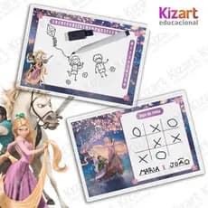 Lousa Mágica + Caneta Com Apagador Lembrancinha Festa Infantil Tema Enrolados Rapunzel