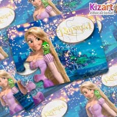 Lembrancinha Escolar Educativa Quebra Cabeça Festa Infantil 12 Peças Tema Enrolados Rapunzel