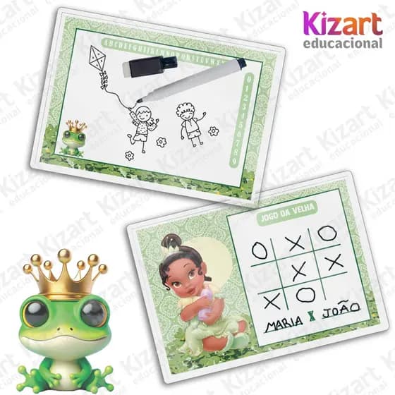 15 Lousa Mágica + Caneta Com Apagador Lembrancinha Festa Infantil Tema Tiana Baby