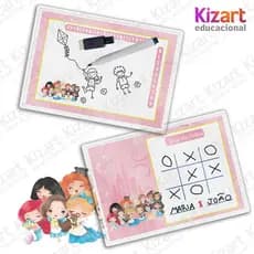 Kit 10 Lousa Mágica + Caneta Com Apagador Lembrancinha Festa Infantil Tema Princesas Baby