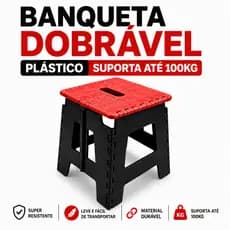 Banqueta Dobrável Retrátil Portátil 100kg PP Reforçado Banco Compacto Camping Pesca Praia Viagem Assento Resistente