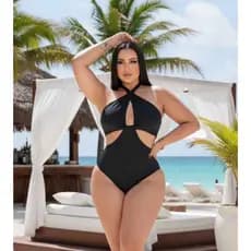 Maiô Plus Size Feminino Empina Bumbum Modelador Disfarca Barriga