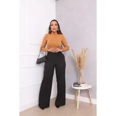 Calça Pantalona Plus Size Feminina Perna Reta Tamanho tamanho 58 envio nacional