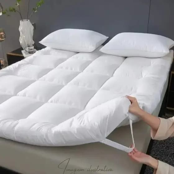 pillow top cama solteiro, casal, queen, king box protetor de colchão macio 400 fios Promoção.