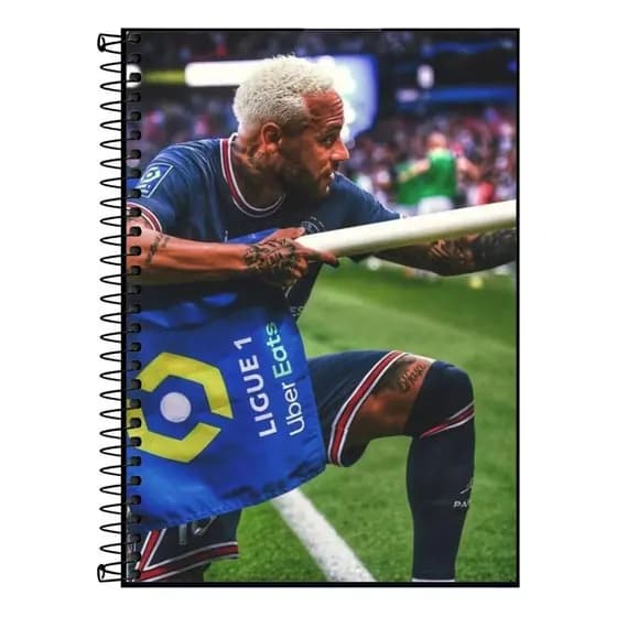 Caderno universitario neymar jr caos perfeito| Design Exclusivo do jogador | 1 a 20 Matérias, Escolar Universitário
