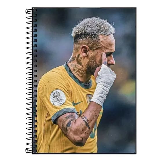 Caderno universitario neymar jr caos perfeito| Design Exclusivo do jogador | 1 a 20 Matérias, Escolar Universitário