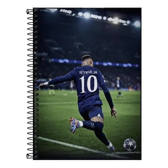 Caderno universitario neymar jr caos perfeito| Design Exclusivo do jogador | 1 a 20 Matérias, Escolar Universitário