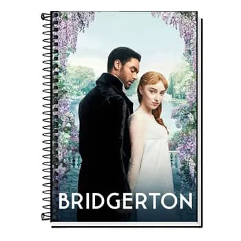 Caderno Universitário Capa Dura - Bridgerton 1, 10, 15 e 20 Matérias Universitário.