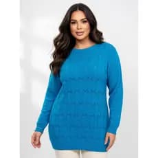 Blusa Feminina Tricot Plus Size Blusa Plus Size Longa Veste Legging