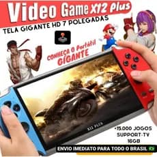 Game Portátil X12 Plus Tela Gigante de 7.1 Polegadas + 10.000 Envio Imediato