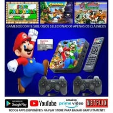 Video Game Retro Box 10.000 Jogos + 2 Controles Sem Fio