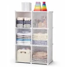 GUARDA ROUPA 6 PORTAS ARMARIO MODULAR ORGANIZADOR BRINQUEDOS