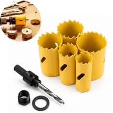 KIT SERRA COPO BIMETAL JOGO 7 PECAS BIMETALICA MADEIRA FERRO