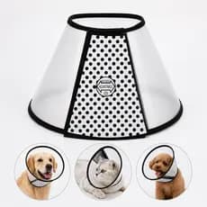 COLAR ELIZABETANO CACHORRO GATO PROTETOR FERIMENTOS POS CIRURGICO PET CONE VETERINARIO AJUSTAVEL CAES ANTI MORDIDA LAVAV