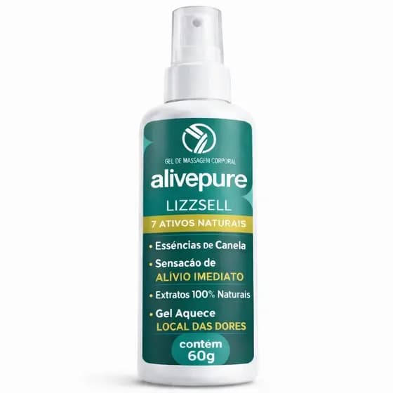 Alivepure  Alive Pure Gel Massageador 60g Alívio Muscular