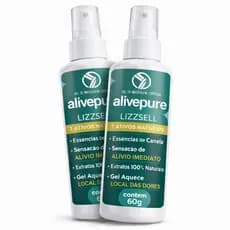 2x Alivepure  Alive Pure Gel Massageador 60g Alívio Muscular