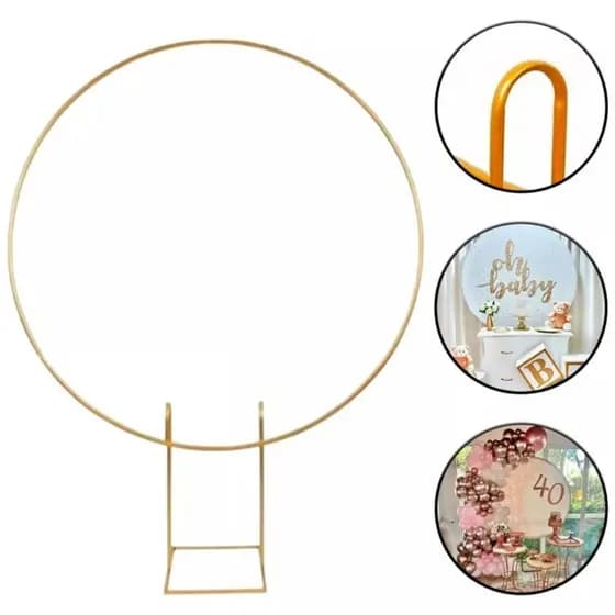 Suporte Redondo para Festa Eventos Arco Desmontavel Painel 2x1,5 Balões Bexigas