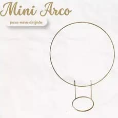 Mini Painel Arco Redondo Suporte para Decoração de Festa e Mesa Dourado