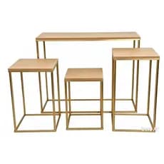 Kit Mesas Cubo Quarteto 4 Peças Pegue e Monte Festa Decoraçao  Aniversario Eventos Formatura Tampo MDF 6MM