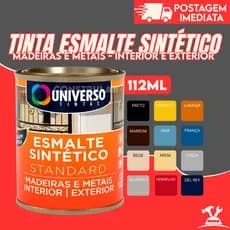 Tinta Pequena Esmalte/Óleo Sintético 112ml | MADEIRA, METAL, FERRO | Diversas Cores - UNIVERSO
