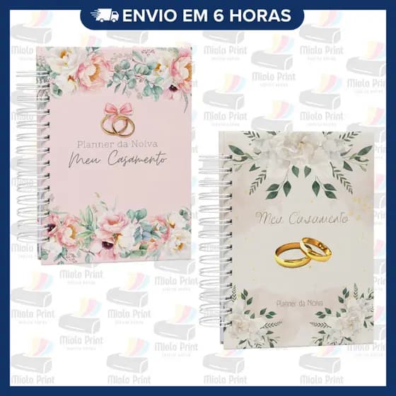 Planner da Noiva A5 – Organização de Casamento com Checklist, Orçamento e Lista de Convidados