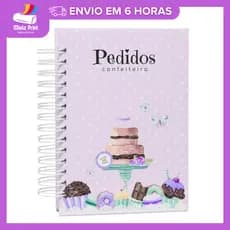 Caderno de Pedidos Confeiteira A5 | Agenda de Encomendas Bolos e Doces | Planner Confeitaria